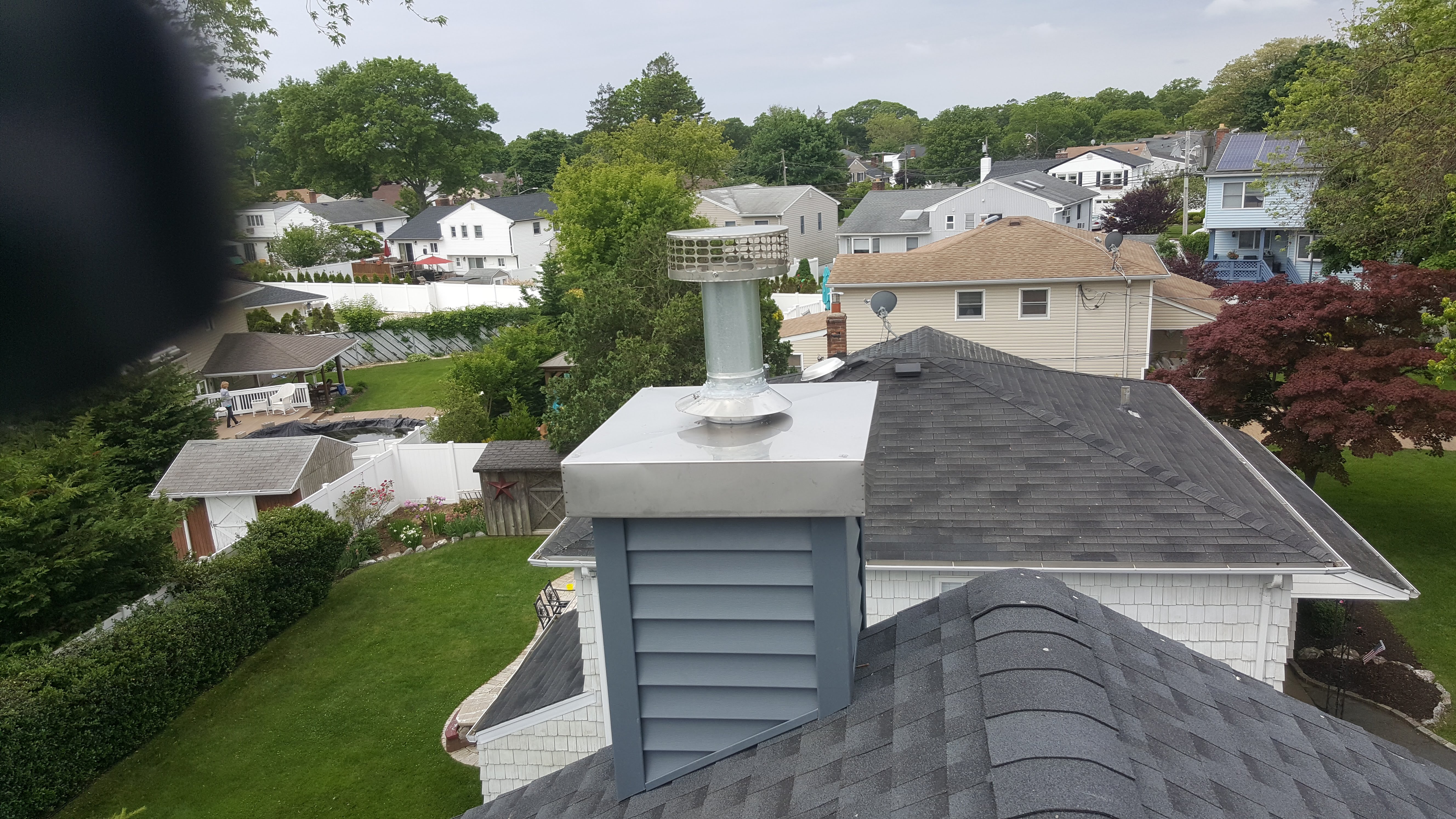 Complete chimney crown rebuild and waterproofing in Hampton Bays, New York