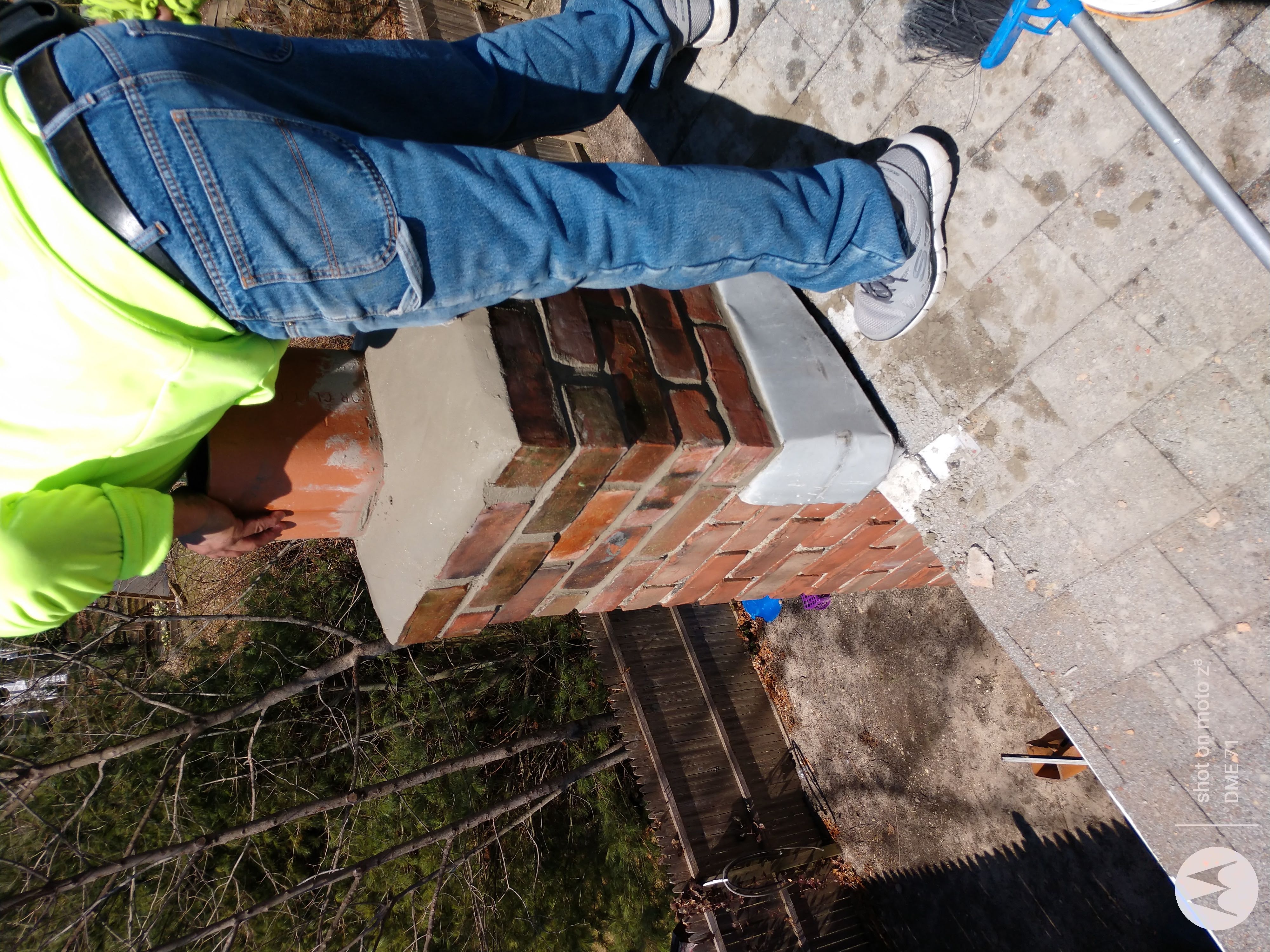 Cracked chimney professionally repaired in Hampton Bays, NY